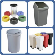 Afvalbakken binnen en buiten