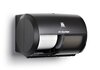 BulkySoft Evsolution 2-Roll Coreless Toiletpapier Dispenser Zwart Horizontaal