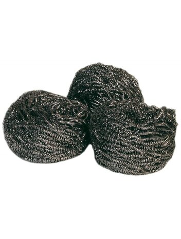 RVS schuurbol spons 10 stuks 