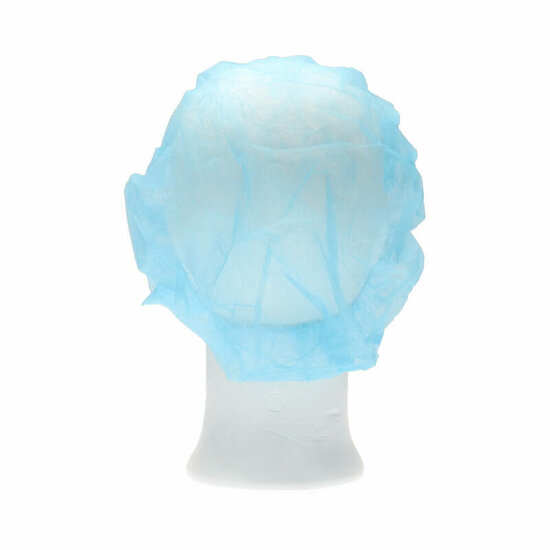 CMT haarnet (bouffant cap) pp non woven Blauw X-Large (ca 58cm) 100st/zak, 1000st/doos