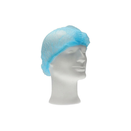 CMT haarnet (clip cap) pp non woven Blauw Medium (ca 50cm) 100st zak, 1000st doos