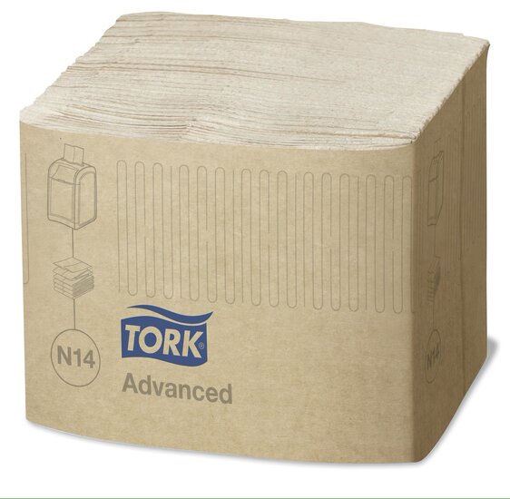 Tork Xpressnap Fit Dispenserservet Advanced N14 2-Laags Naturel 6x6x120st, 4.320st/doos