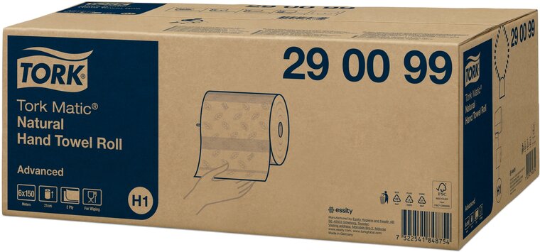 Tork Matic Naturel Handdoekrol H1 2Laags 6x150 Meter