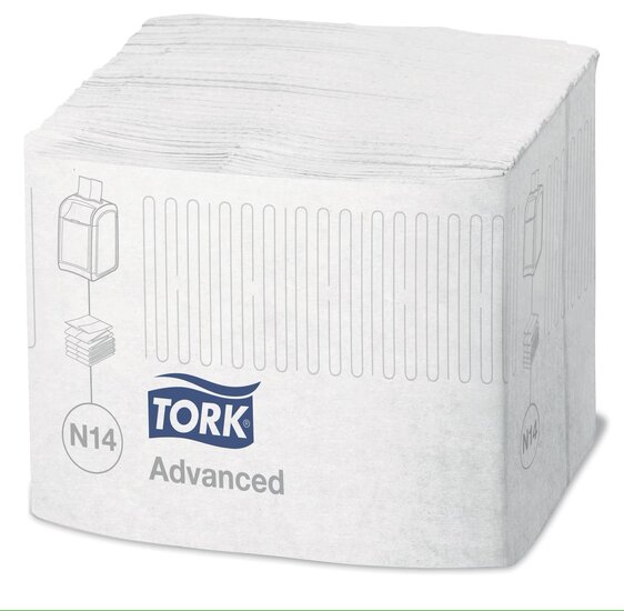 Tork Xpressnap Fit Dispenserservet Advanced N14 2-Laags Wit 6x6x120st, 4.320st/doos