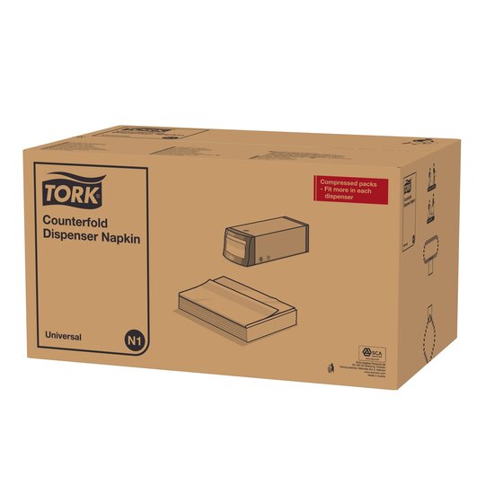 Tork Servet Counterfold 1-laags N1 24x300st, 7.200st/doos