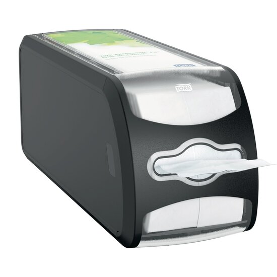 Tork Xpressnap Fit&reg; Counter servetdispenser N14 Zwart