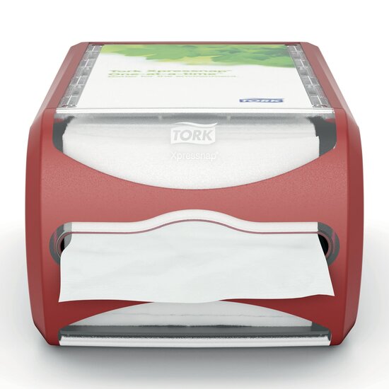 Tork Xpressnap Dispenser Counter N4 rood, per stuk 