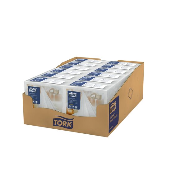 Tork LinStyle Premium Servet 1/4 vouw 1-laagst Wit 12x50st, 600st/doos