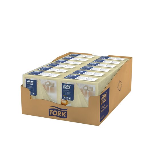 Tork Linstyler Servet Premium 1/4 vouw 1-Laags Champagne 39X39Cm 12x50st, 600st/doos