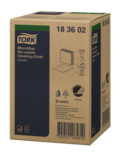 Tork Microvezel Herbruikbare Reinigingsdoek, groen, 8x6 stuks/ pak