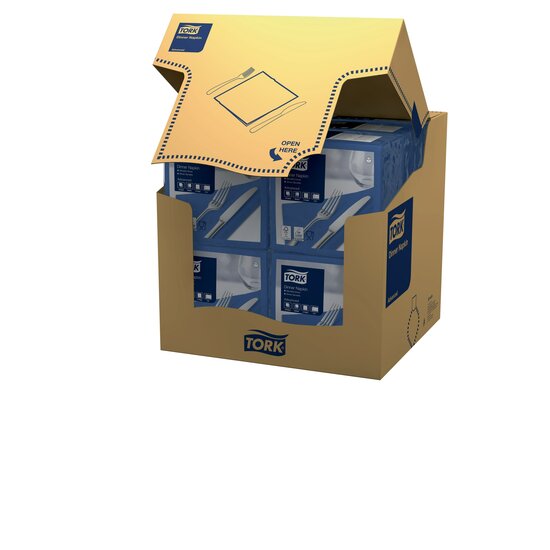 Tork Dinnerservet 2-laags 1/4 vouw Donkerblauw,  12x150st, 1.800st/doos