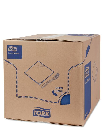 Tork Soft Lunchservet  3-Laags Donkerblauw 1/8 vouw, 10x150st, 1.500st/doos