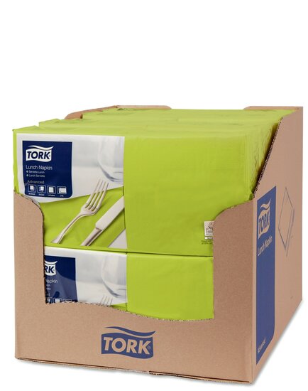 Tork Lunchservet  2-Laags Limoen 1/4 vouw, 10x200st, 2.000st/doos
