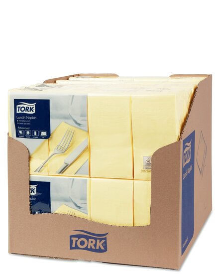 Tork Lunchservet  2-Laags Champagne 1/8 vouw, 10x200st, 2.000st/doos