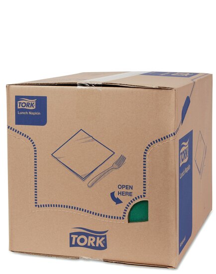 Tork Lunchservet  2-Laags Donkergroen 1/8 vouw, 10x200st, 2.000st/doos