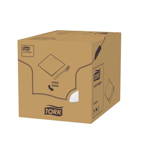 Tork Lunchservet Universal 1-Laags Wit 1/4 vouw, 28x100st, 2.800st/doos