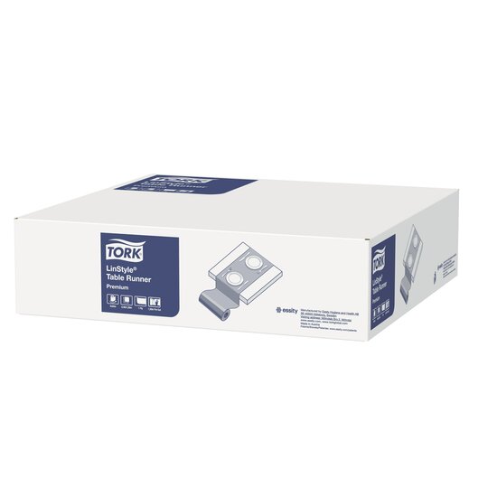 Tork LinStyle Tafelloper Premium, 1-laags, Wit, 24mtr/40cm, rol/20vel, 4rol/doos