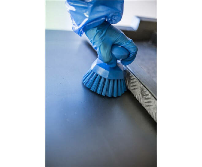 Vikan Harde Ronde Werkborstel 110mm Blauw