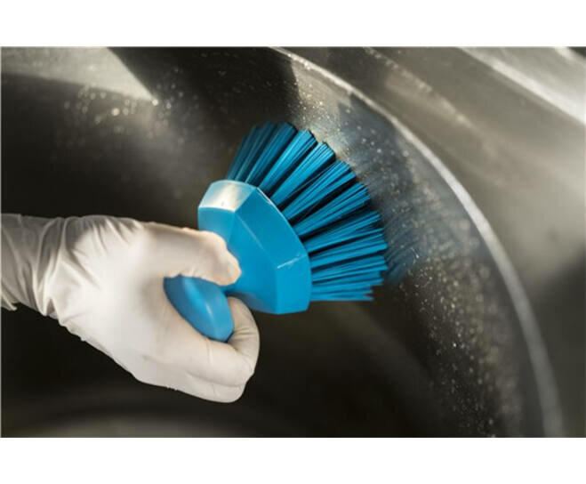 Vikan Harde Ronde Werkborstel 110mm Blauw