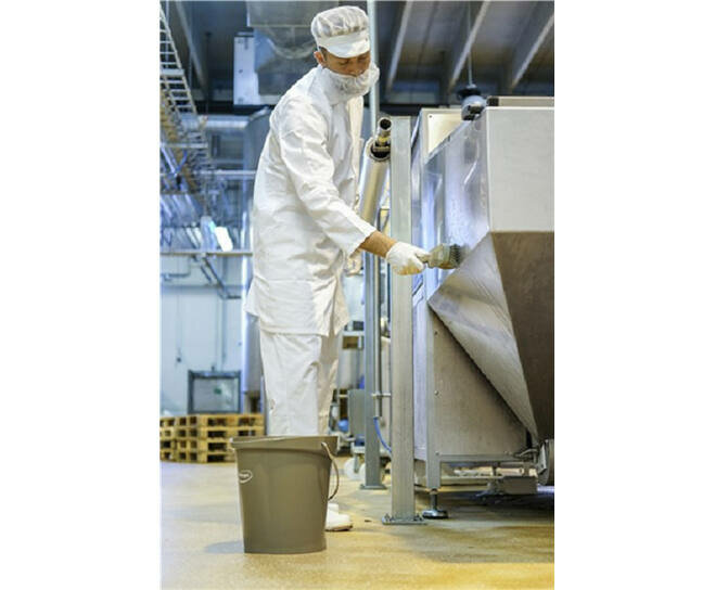 Vikan Harde Afwasborstel Met Korte Steel 270mm Bruin