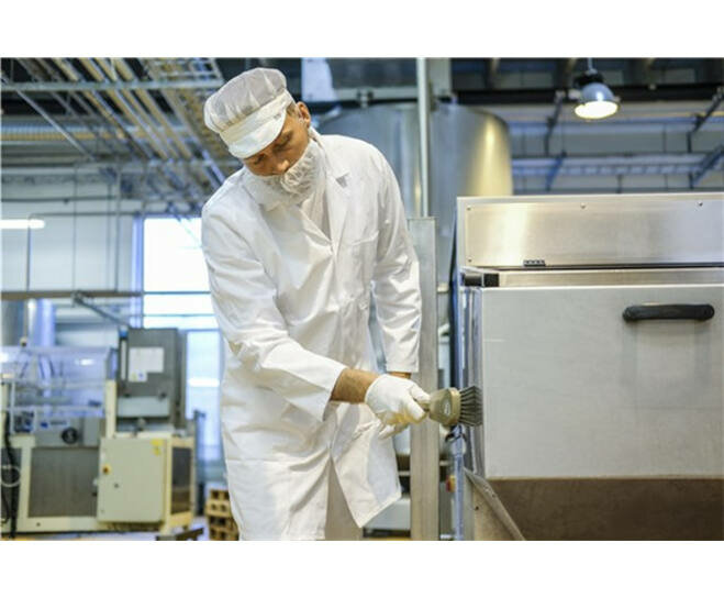 Vikan Harde Afwasborstel Met Korte Steel 270mm Grijs