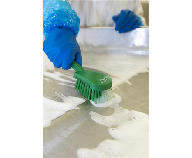 Vikan Harde Afwasborstel Met Korte Steel 270mm Groen 