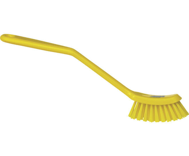 Vikan Medium Vaatborstel Smalle Borstelkop 290mm Geel
