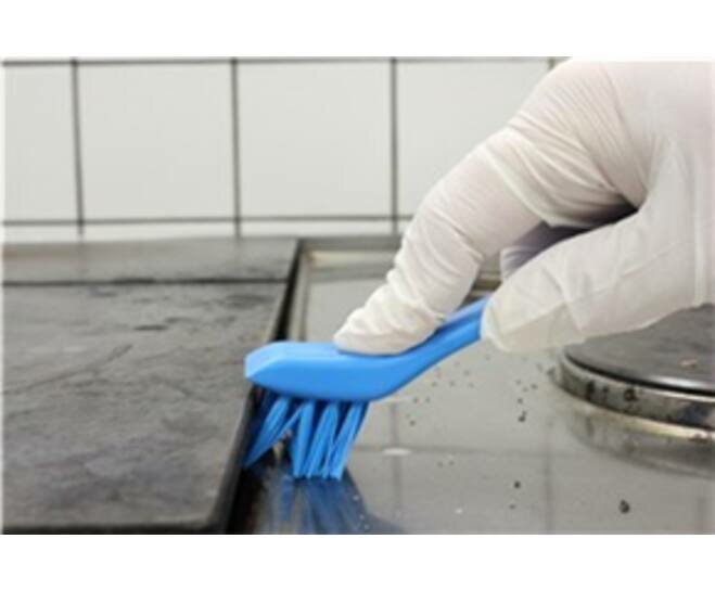 Vikan Precisieborstel Met Schraper 150mm Blauw