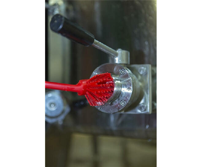 Vikan Medium Vaatborstel Met Schraabrand 280mm Rood