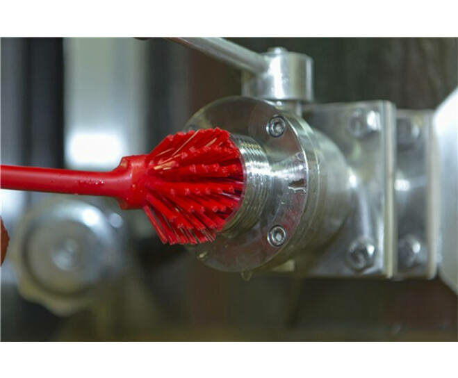 Vikan Medium Vaatborstel Met Schraabrand 280mm Rood