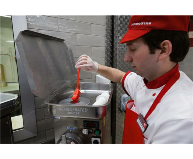 Vikan Medium Vaatborstel Smalle Borstelkop 290mm Rood