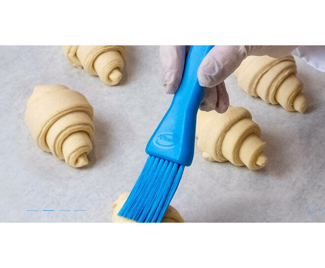 Vikan Zachte Platte Deegborstel 30mm Blauw