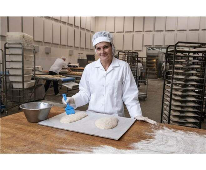 Vikan Zachte Platte Deegborstel 70mm Blauw