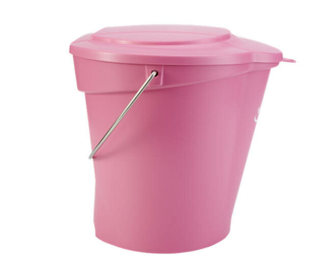 Vikan 12L Emmer Met Schenktuit En Maatverdeling Roze