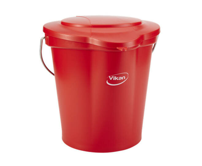 Vikan 12L Emmer Met Schenktuit En Maatverdeling Rood