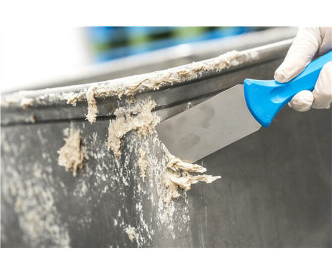 Vikan RVS Handschraper Smal 50mm Blauw