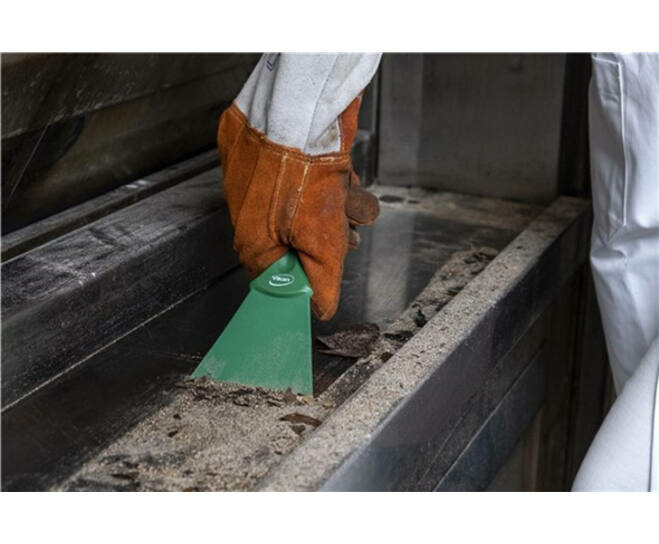 Vikan Nylon Handschraper Breed 100mm Groen