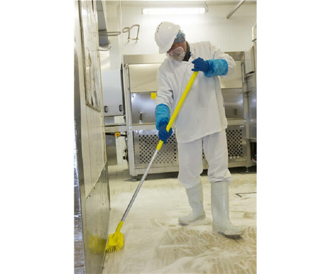 Vikan Hygi&euml;ne Hoekschrobber Medium Geel 265mm