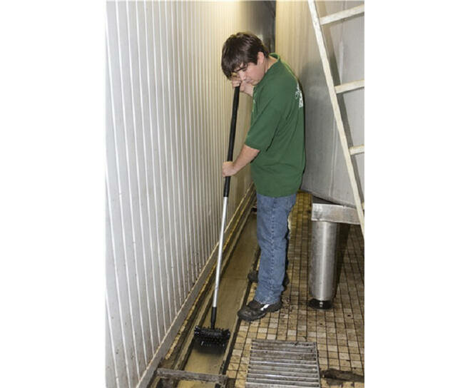 Vikan Hygi&euml;ne Harde Tankborstel Zwart 205mm