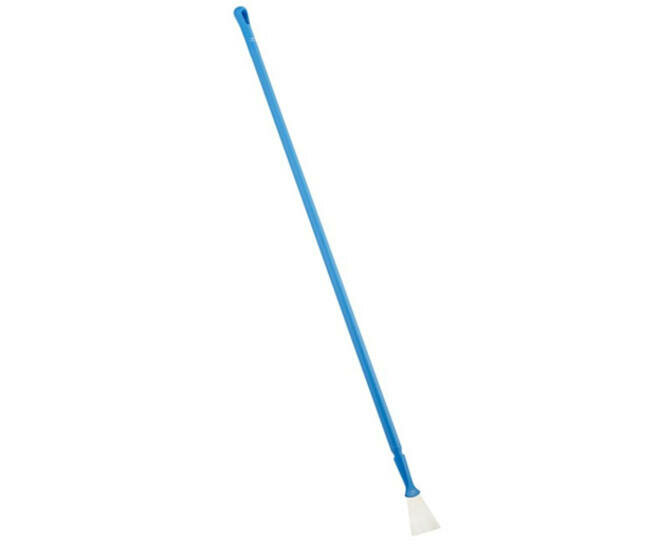 Vikan RVS Handschraper Met Schroefdraad Breed 100mm Blauw