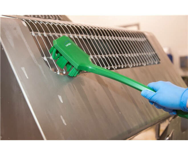 Vikan Nylon Handschraper Met Schroefdraad Breed 100mm Blauw