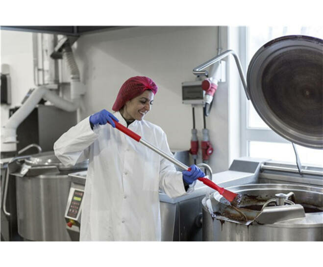 Vikan Nylon Handschraper Met Schroefdraad Breed 100mm Rood