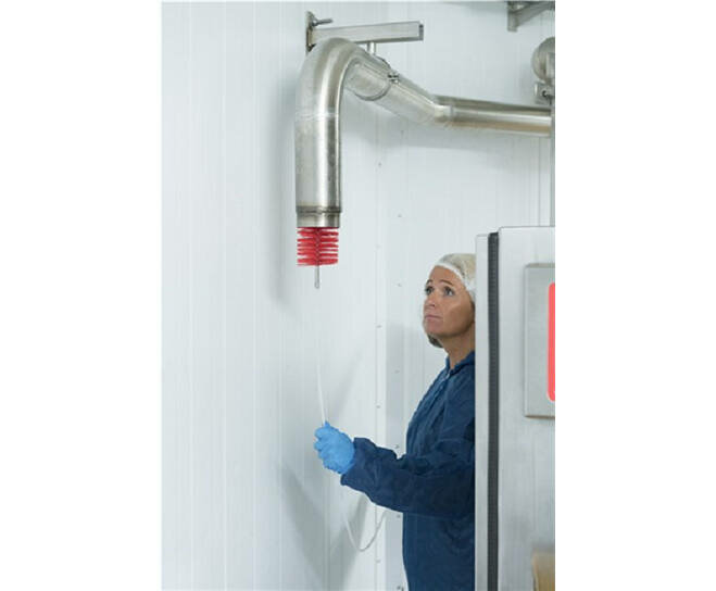 Vikan Pijpborstel Medium Voor Flexibele kabel &Oslash;90, 200mm Rood