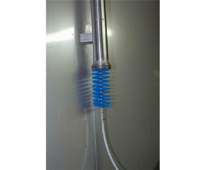 Vikan Pijpborstel Medium Voor Flexibele Kabel &Oslash;60, 200mm Blauw