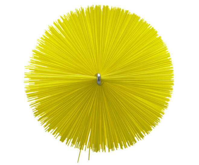 Vikan Pijpborstel Medium Voor Flexibele kabel &Oslash;90, 200mm Geel