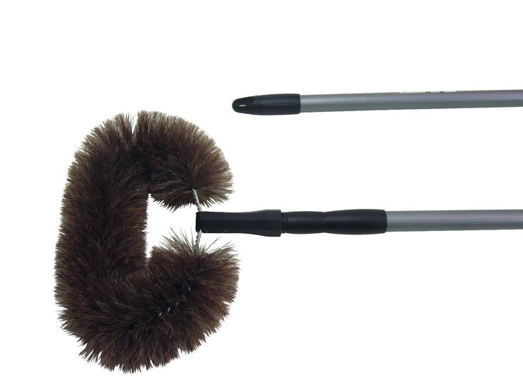 Plubo raagbol paardenhaar extra met telescoopsteel 80-150 cm 