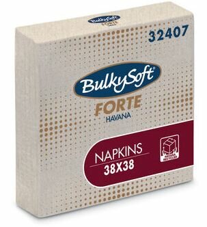 Bulkysoft servetten 2lgs 38x38cm plus, doos 1680 stuks - Havana