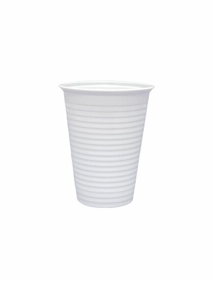 Plastic drinkbeker 180cc wit - ds. 3000 stuks 