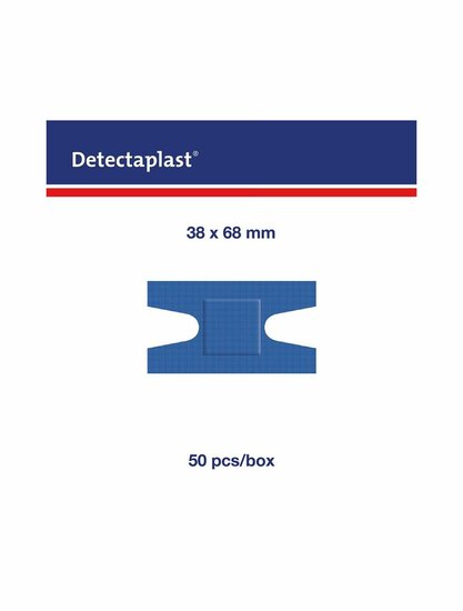 Detectaplast detect. kneuke textielpleister elastisch blauw 50 stuks