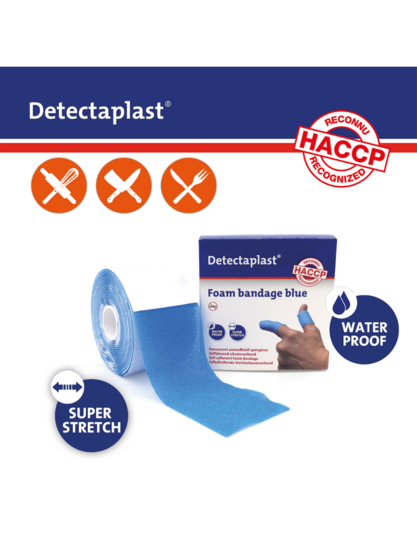 Detectaplast Foam Bandage Blauw 6cm x 4.5cm